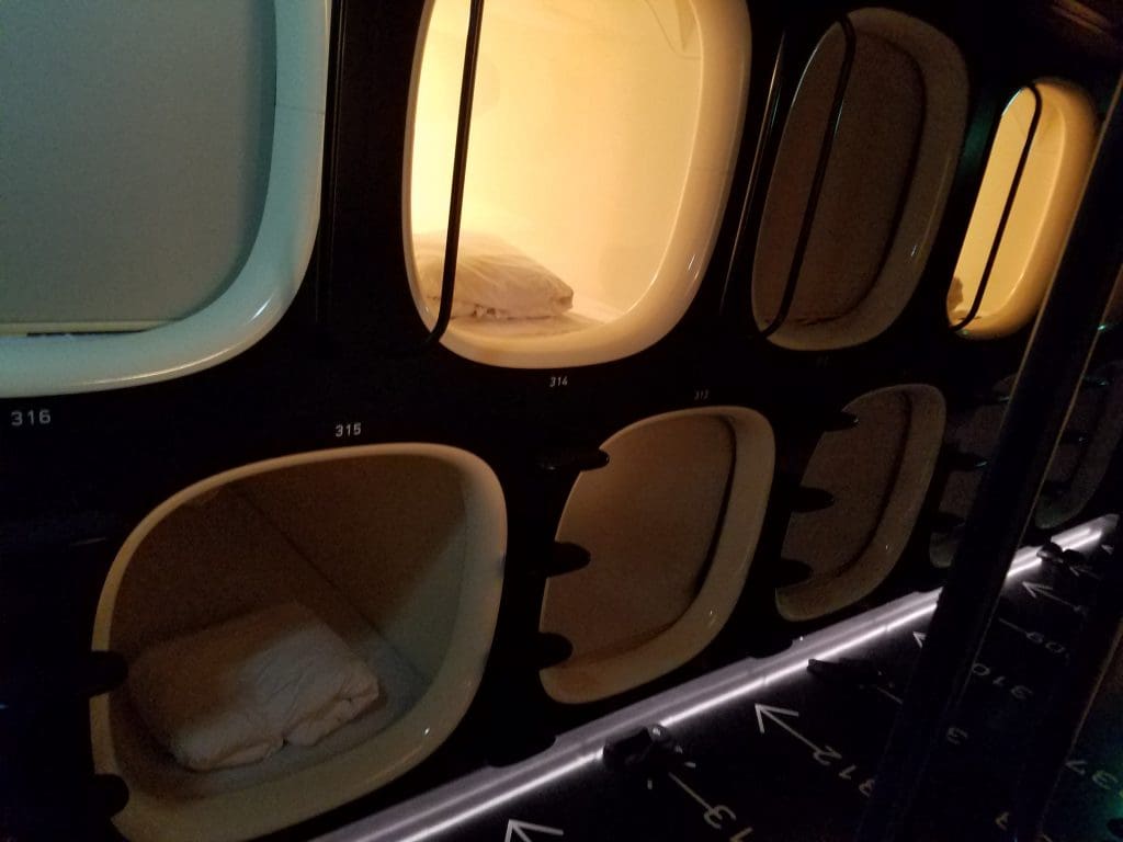 First Capsule Hotel: nine hours